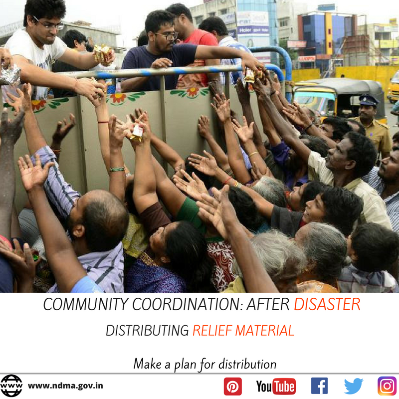 Make a plan for distributing relief material 